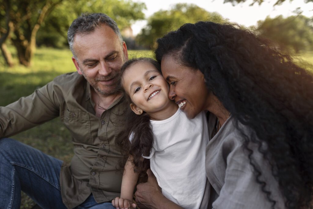 child spending time with their parents